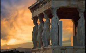 Karyatides sunset